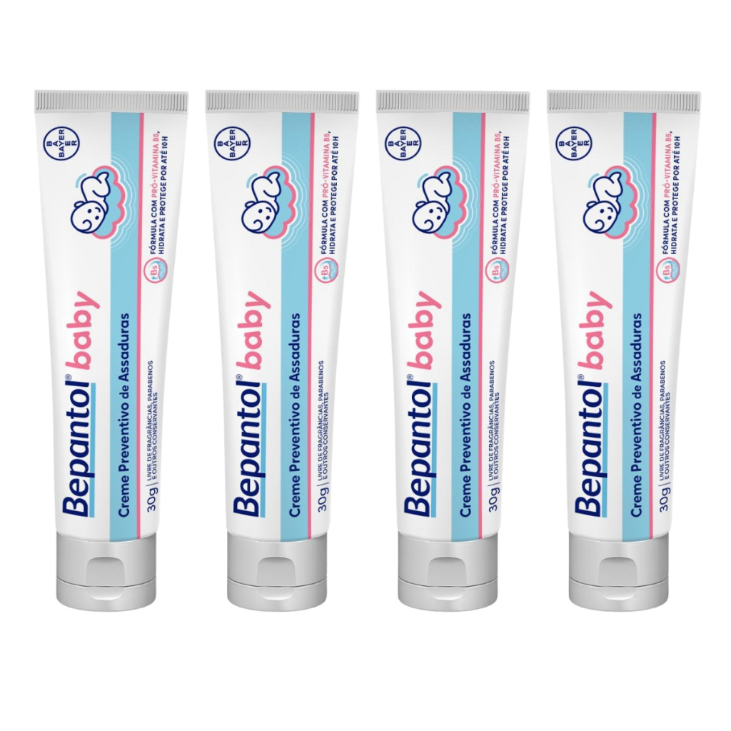 Kit com 4 Cremes Pomada de Assadura 30gr Cada – Bepantol Kit com 4 Cremes Pomada de Assadura 30gr Cada – Bepantol
