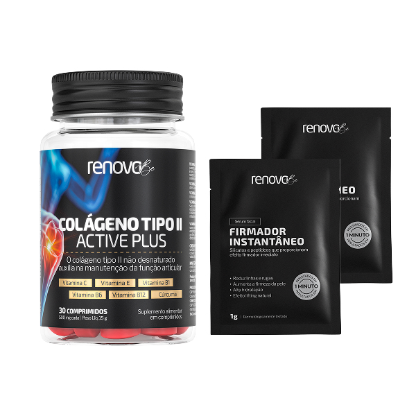 Colágeno Tipo 2 Renova Be Vitamina B1B6 B12 C D E Ácido Ascórbico Acetato De Dl-alfa-tocoferol + Sache Firmador Lifting Colágeno Tipo 2 Renova Be Vitamina B1B6 B12 C D E Ácido Ascórbico Acetato De Dl-alfa-tocoferol + Sache Firmador Lifting