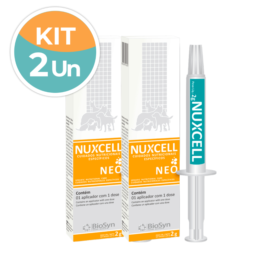 Kit 2 Nuxcell Neo Suplemento Vitamínico Para Cães Biosyn 2g Kit 2 Nuxcell Neo Suplemento Vitamínico Para Cães Biosyn 2g
