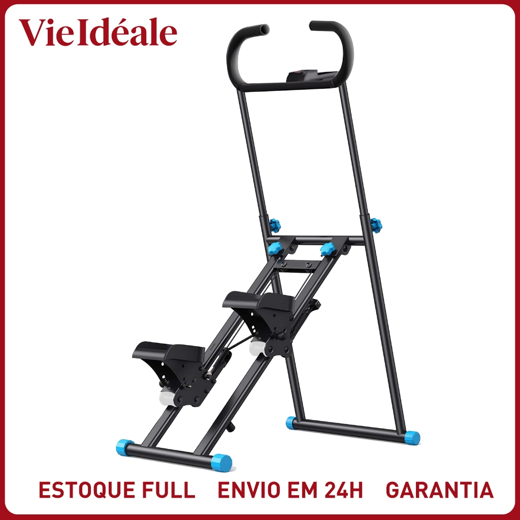 Simulador De Caminhada Aparelho De Ginástica Dobrável 120kg C/ Visor LCD Treino Em Casa Simulador De Caminhada Aparelho De Ginástica Dobrável 120kg C/ Visor LCD Treino Em Casa