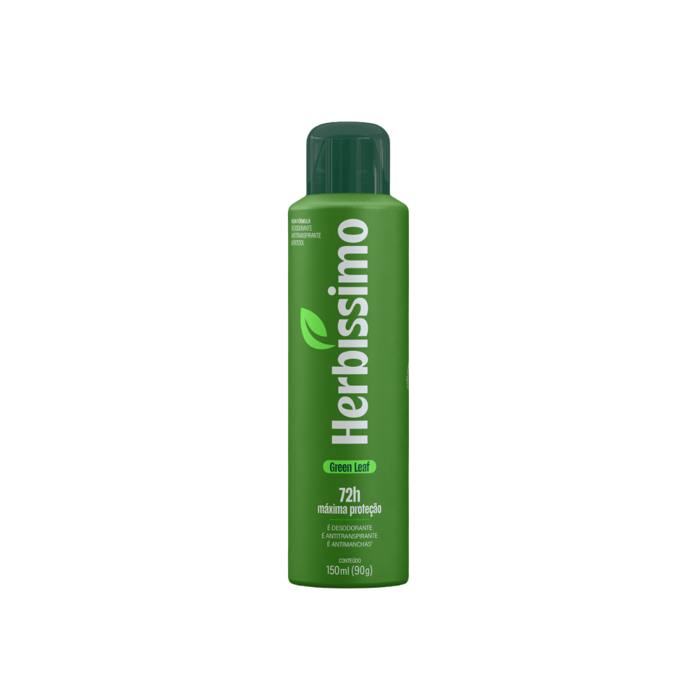 Desodorante Antitranspirante Aerossol Herbíssimo Green Leaf 150ml Desodorante Antitranspirante Aerossol Herbíssimo Green Leaf 150ml