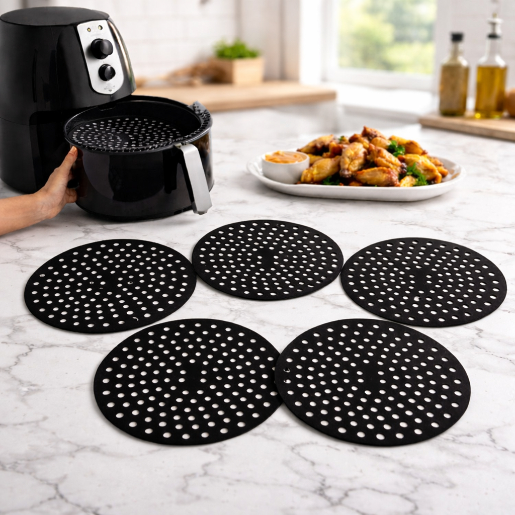 Kit 5 Tapete Redondo Silicone airfryer Universal Fritadeira Kit 5 Tapete Redondo Silicone airfryer Universal Fritadeira