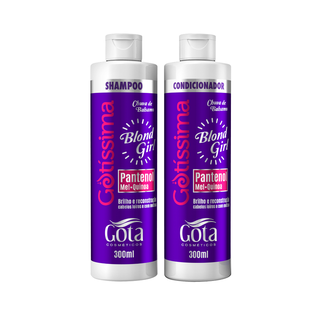 Kit Gotíssima Chuva de Balsamo Gota Dourada Shampoo + Condicionador 300ml Kit Gotíssima Chuva de Balsamo Gota Dourada Shampoo + Condicionador 300ml