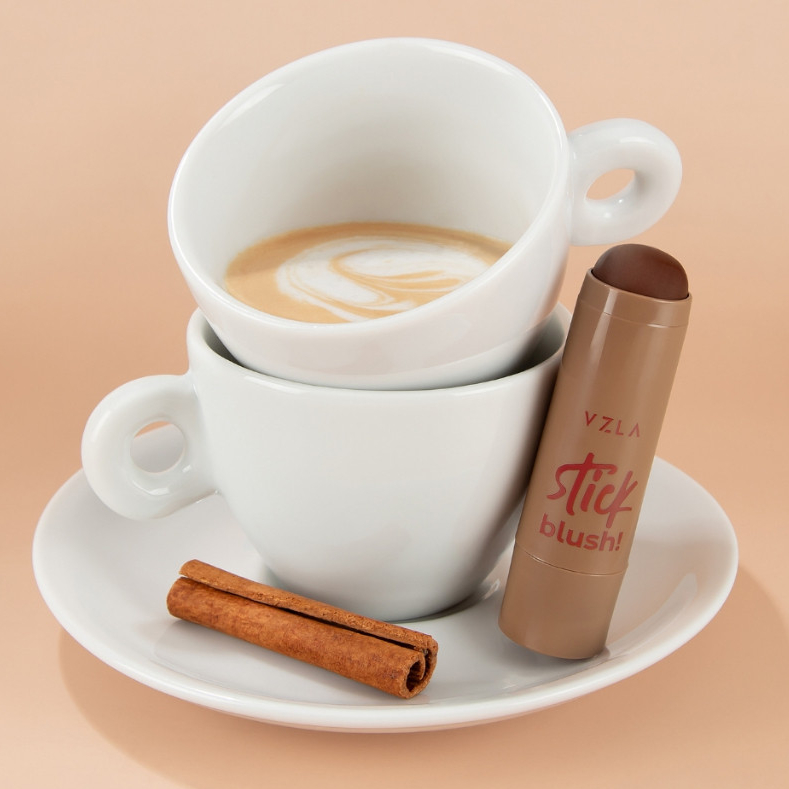Blush Stick em Bastão Cinnamon Canela Marrom Bastão Vizzela Original Blush Stick em Bastão Cinnamon Canela Marrom Bastão Vizzela Original