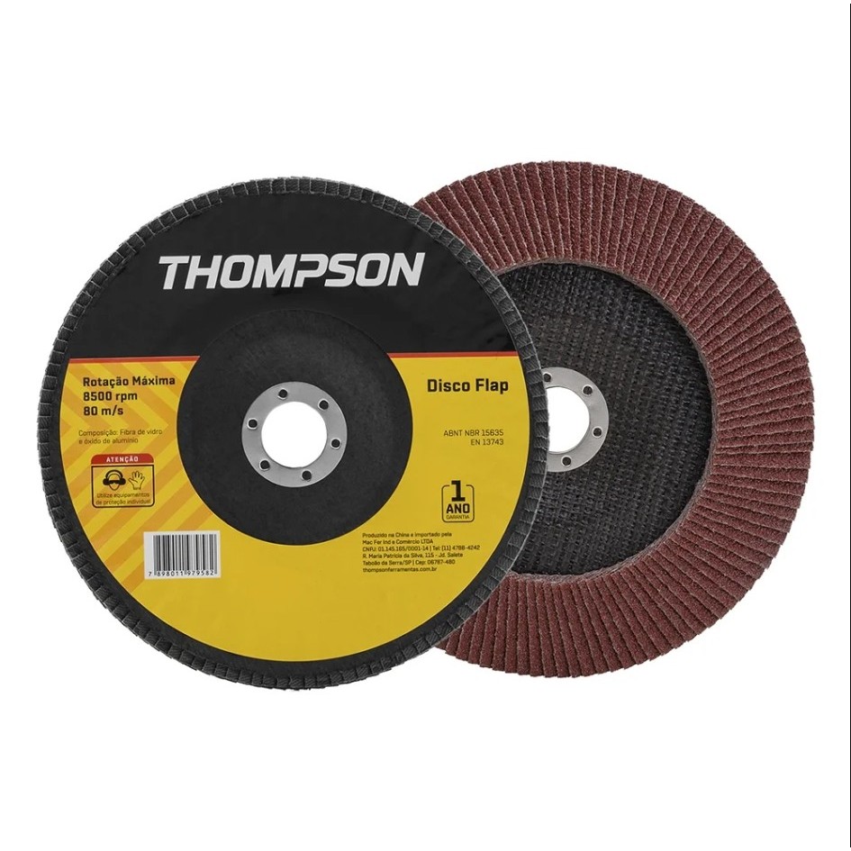 10 Discos Flap Thompson 4.1/2″ G40 10 Discos Flap Thompson 4.1/2″ G40