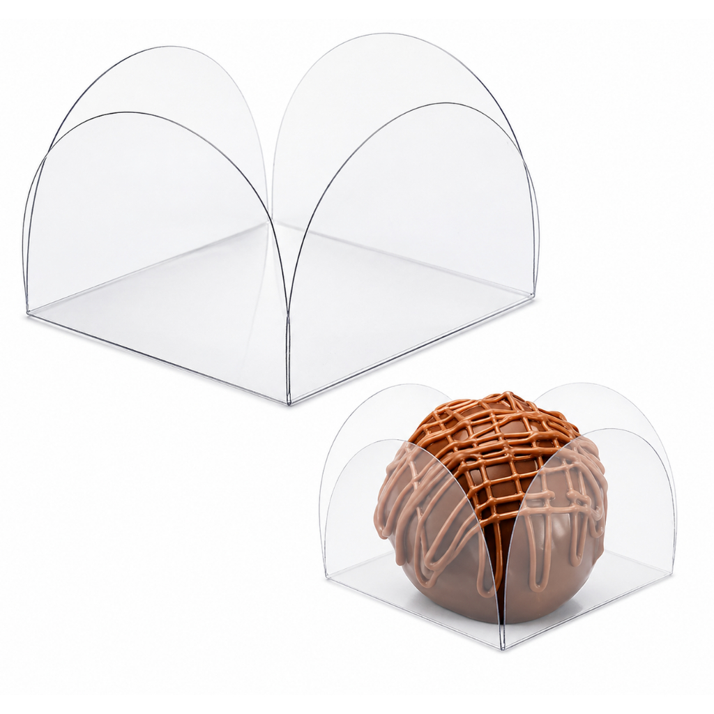 Forminha de Acetato 4 Pétalas Transparente para Doces Finos e Gourmet Casamento Vale Festas Forminha de Acetato 4 Pétalas Transparente para Doces Finos e Gourmet Casamento Vale Festas