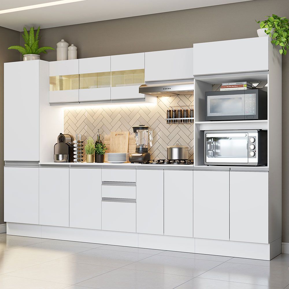 Armário de Cozinha Completa 100% MDF 300 cm Smart Madesa 01 Armário de Cozinha Completa 100% MDF 300 cm Smart Madesa 01