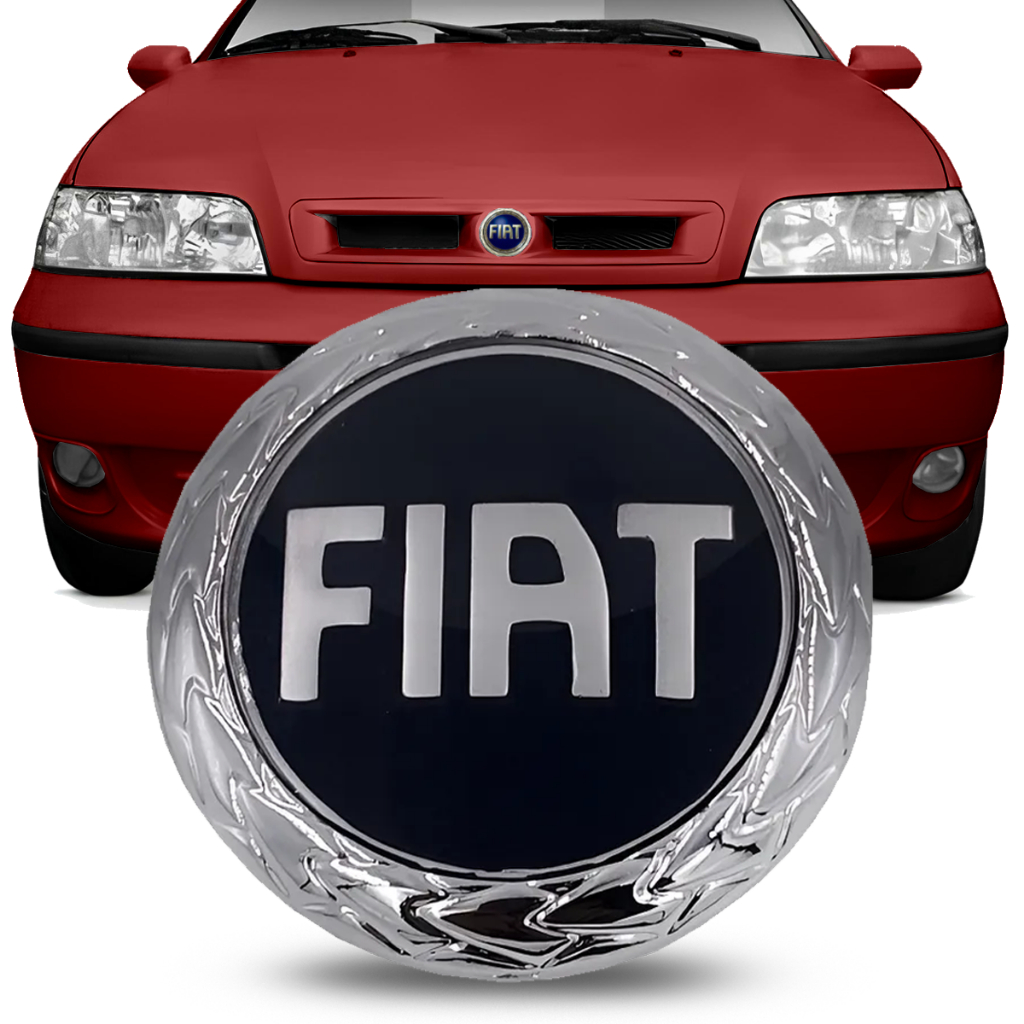 Emblema Fiat Grade Palio G2 Siena G2 Marea 2001 2003 A 2006 Azul Cromado Emblema Fiat Grade Palio G2 Siena G2 Marea 2001 2003 A 2006 Azul Cromado