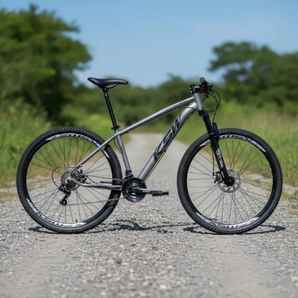 BICICLETA KSW XLT ARO 29 21V SHIMANO FREIO A DISCO QUADRO 17 CINZA