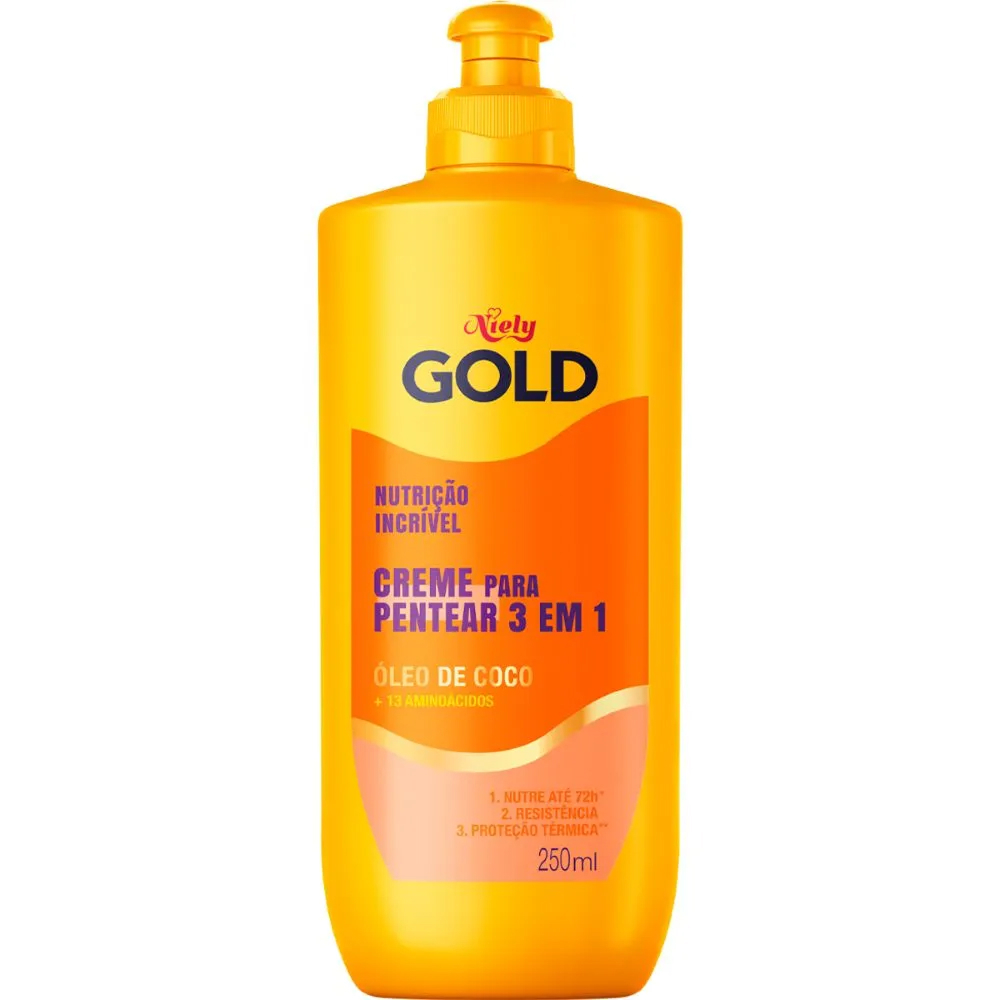 Creme para Pentear 3 em 1 Niely Gold Nutrição Incrível 250g Creme para Pentear 3 em 1 Niely Gold Nutrição Incrível 250g
