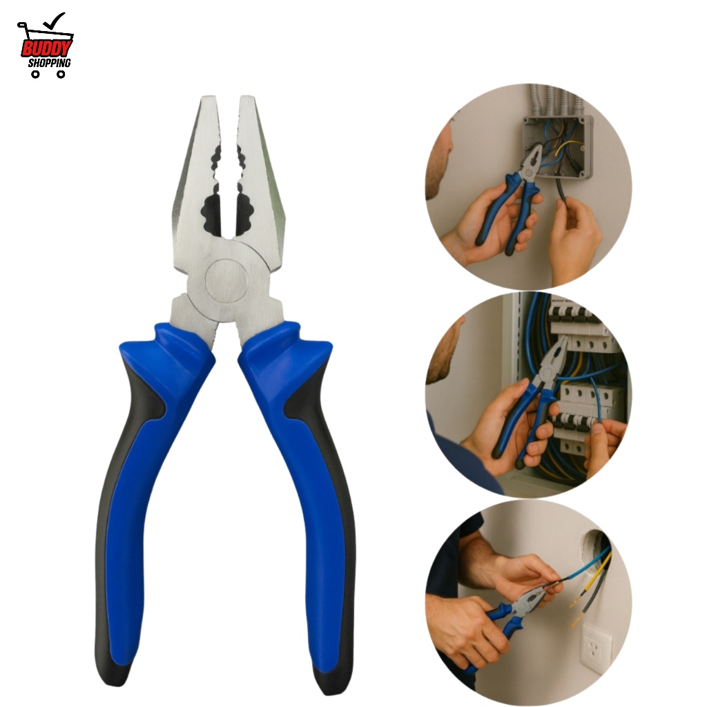Alicate Universal 8 Polegadas Profissional Eletricista Aço Carbono Cabo Isolado Forte Luatek LWJ-121A Alicate Universal 8 Polegadas Profissional Eletricista Aço Carbono Cabo Isolado Forte Luatek LWJ-121A