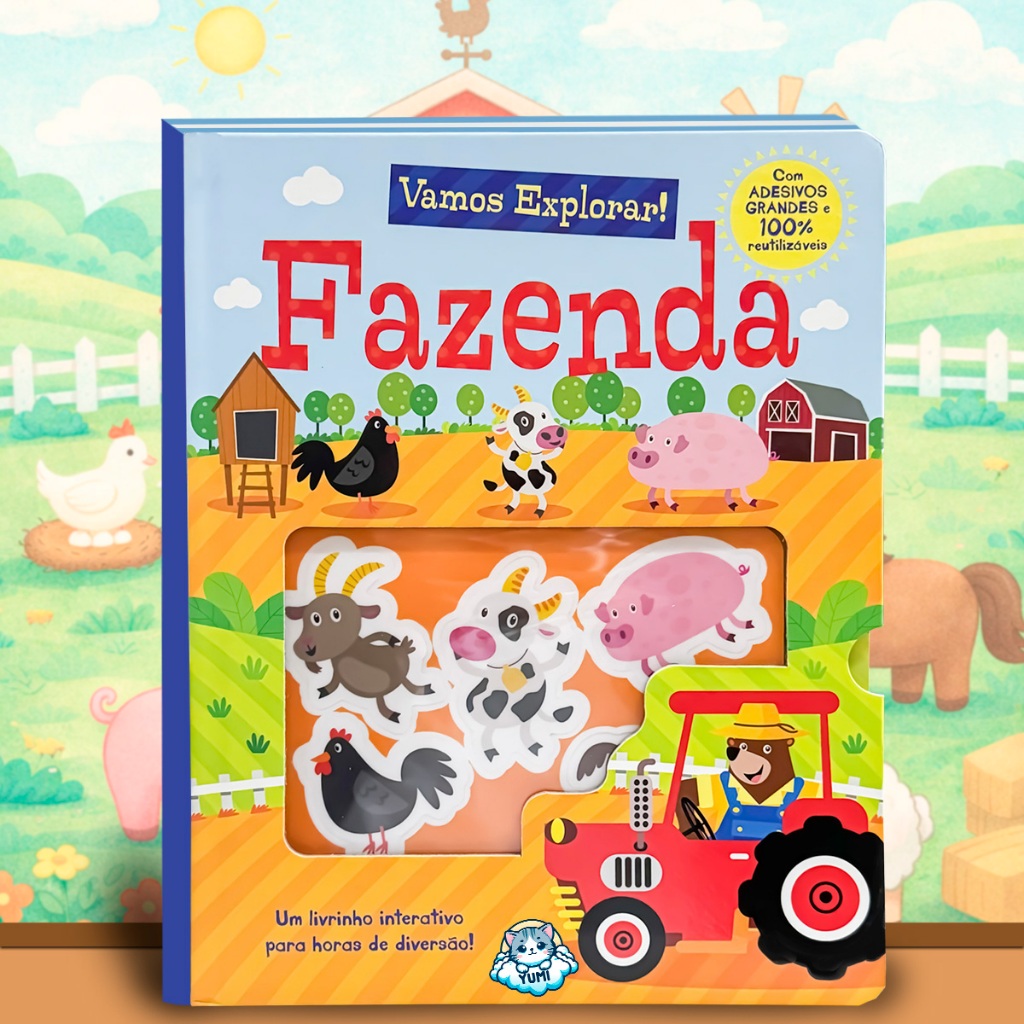 Livro Infantil Adesivos Reutilizáveis Cenários para Montar e Decorar Adesivos Fofinhos Fazenda Livro Infantil Adesivos Reutilizáveis Cenários para Montar e Decorar Adesivos Fofinhos Fazenda