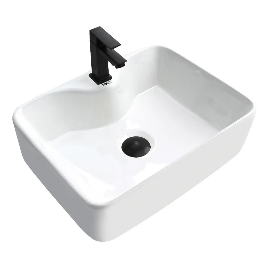 Cuba De Cerâmica Para Banheiro Lavabo Sobrepor 40 x 40 x 14 cm