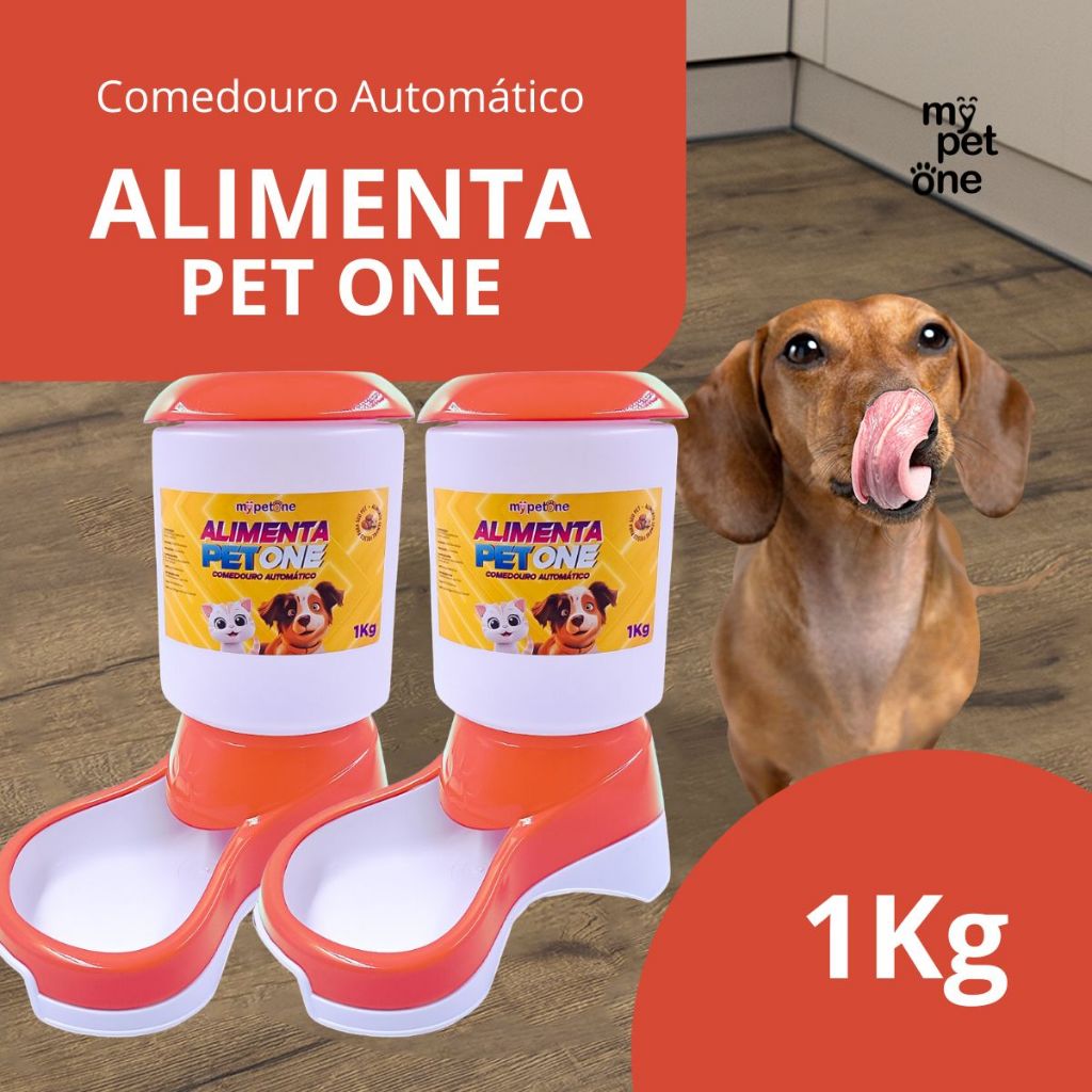 Kit 2 Comedouro Automático Truqys Pets Coral com Galão – 1Kg Kit 2 Comedouro Automático Truqys Pets Coral com Galão – 1Kg