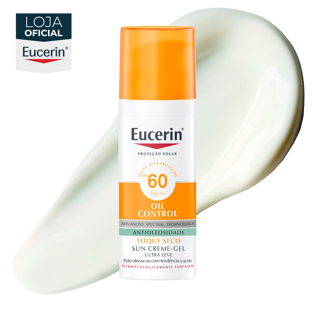 Eucerin Sun Oil Control FPS 60 Protetor Solar Facial 50ml Eucerin Sun Oil Control FPS 60 Protetor Solar Facial 50ml