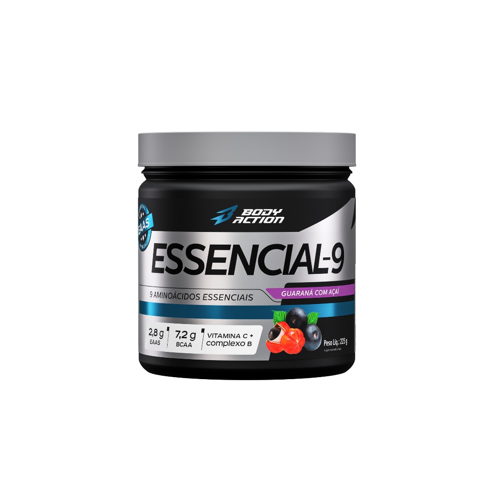 Essencial 9 – Eaa Aminoácidos Essenciais 225g – Bodyaction Essencial 9 – Eaa Aminoácidos Essenciais 225g – Bodyaction