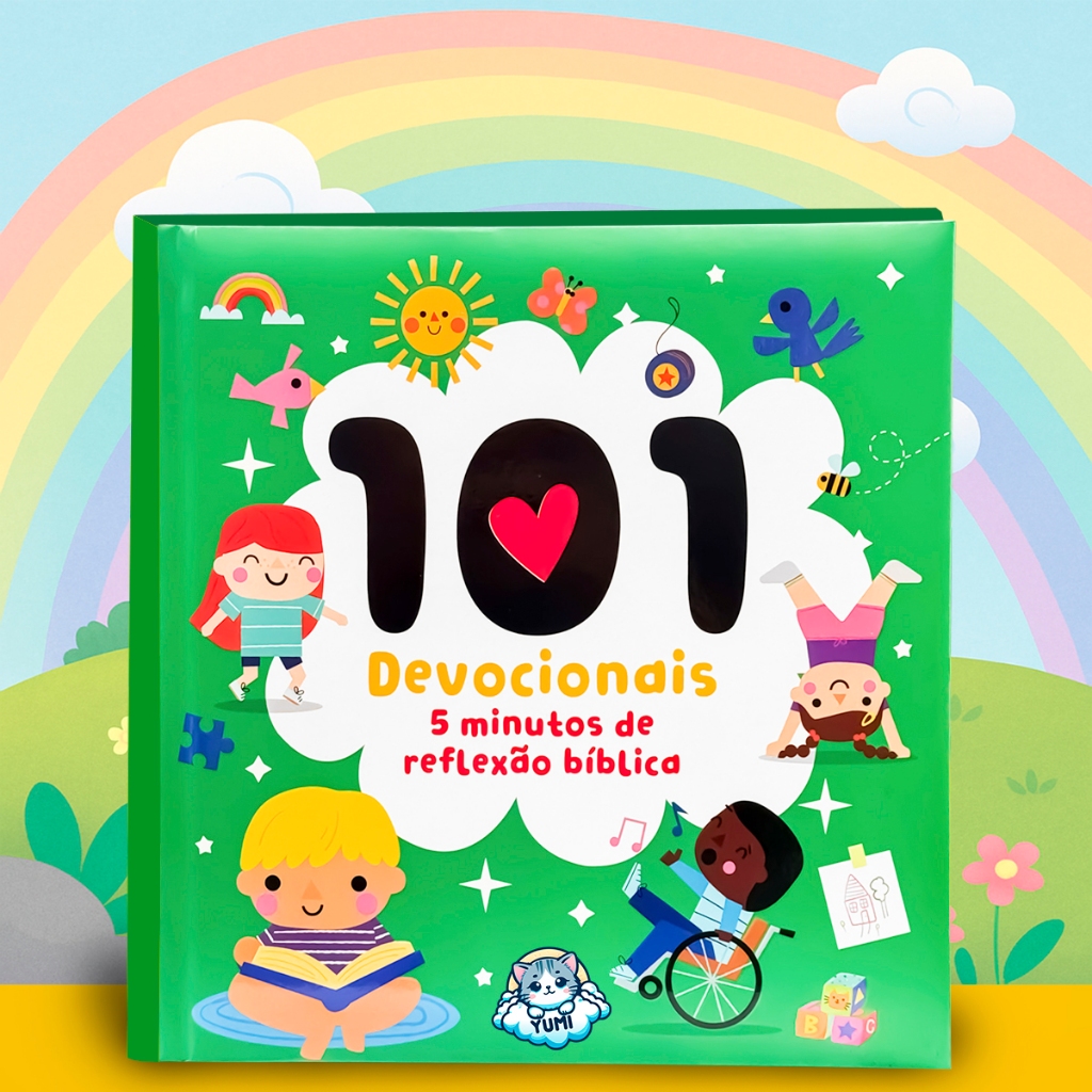 Livro Devocional Infantil 101Valores Cristãos Capa Dura Premium Fé e Valores Para Crianças Livro Devocional Infantil 101Valores Cristãos Capa Dura Premium Fé e Valores Para Crianças