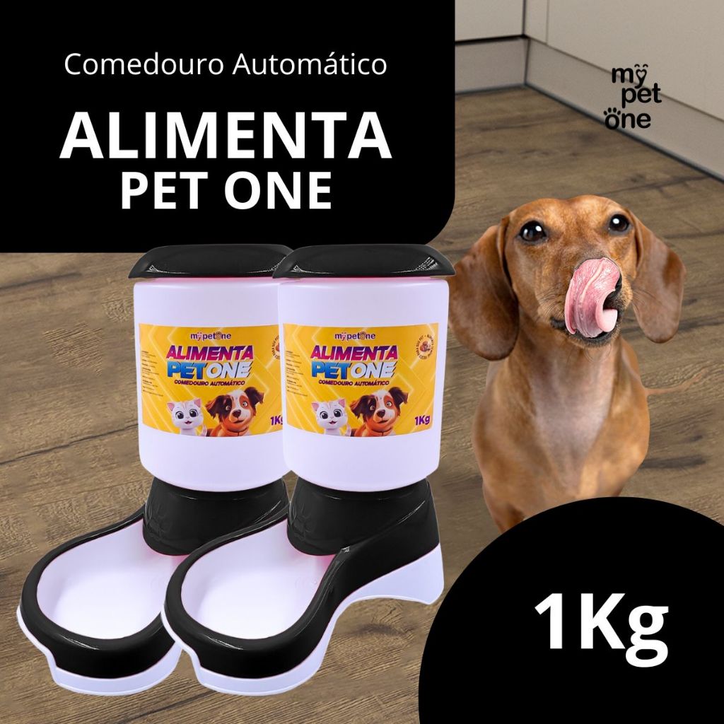 Kit 2 Comedouro Automático Truqys Pets Preto com Galão – 1Kg Kit 2 Comedouro Automático Truqys Pets Preto com Galão – 1Kg