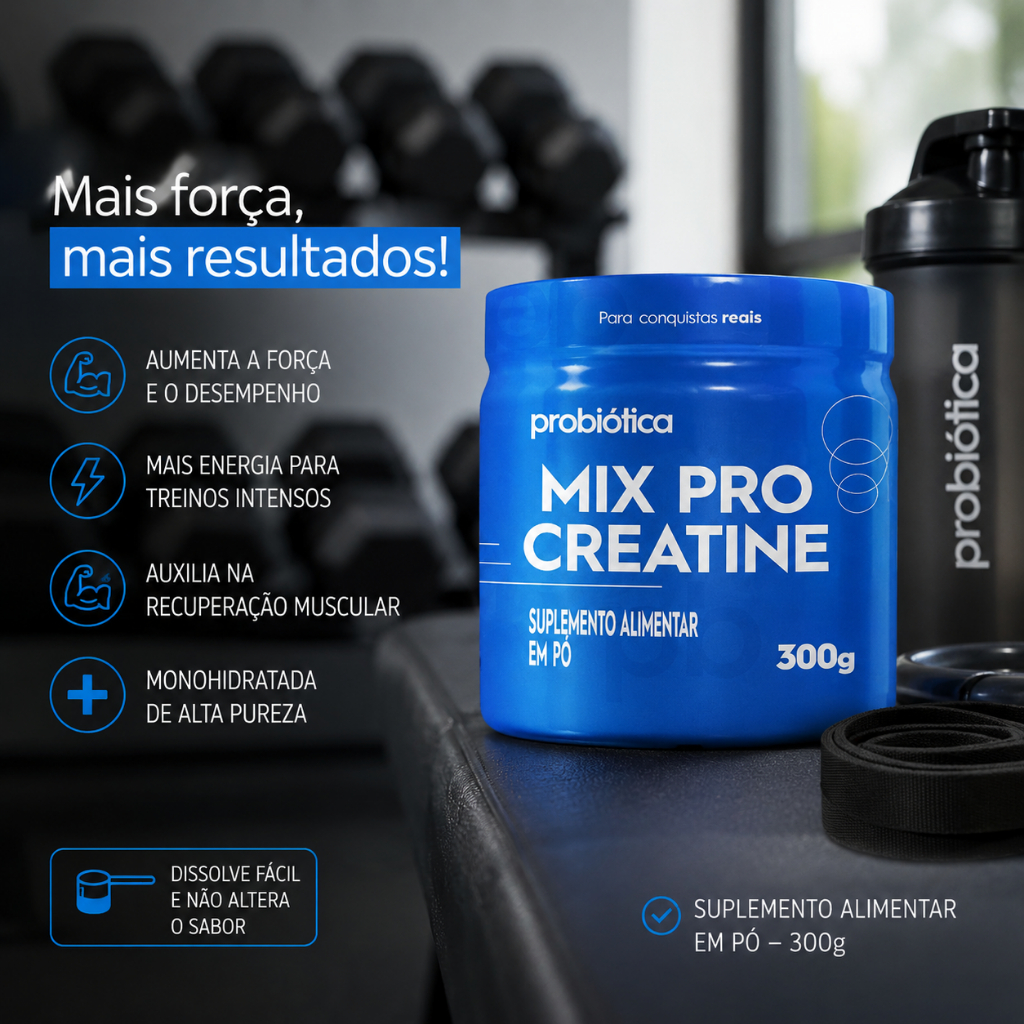 Suplemento Alimentar Em Pó Mix Pro Creatina 300g Probiótica Suplemento Alimentar Em Pó Mix Pro Creatina 300g Probiótica