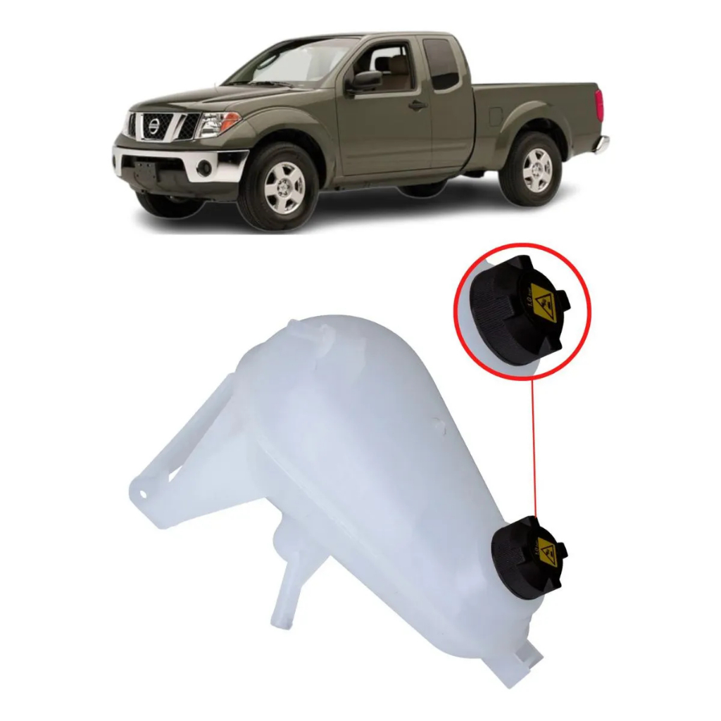 Reservatório de Água do Radiador Nissan Frontier 2003 A 2008 Reservatório de Água do Radiador Nissan Frontier 2003 A 2008