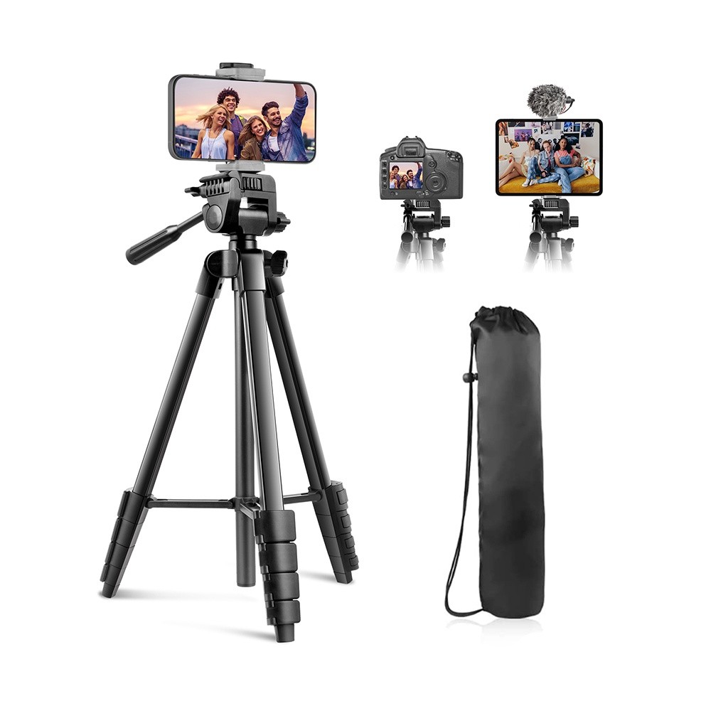 Tripé Foto Vídeo Sensyne 64″ p/Camera Smartphone Preto