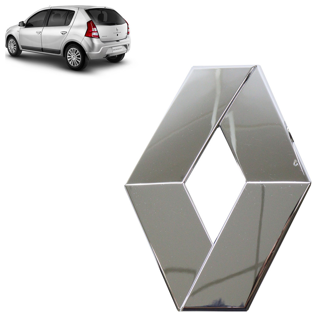 Emblema Tampa Traseira Sandero 2008 2009 2010 2012 2013 Cromado Emblema Tampa Traseira Sandero 2008 2009 2010 2012 2013 Cromado