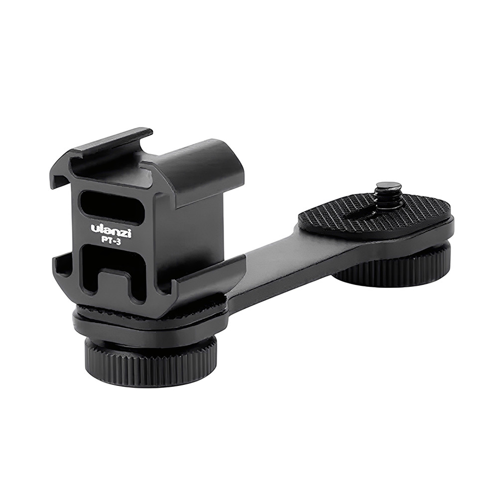 Suporte Triplo Cold Shoe Ulanzi Alumínio p/Gimbal Câmera Suporte Triplo Cold Shoe Ulanzi Alumínio p/Gimbal Câmera