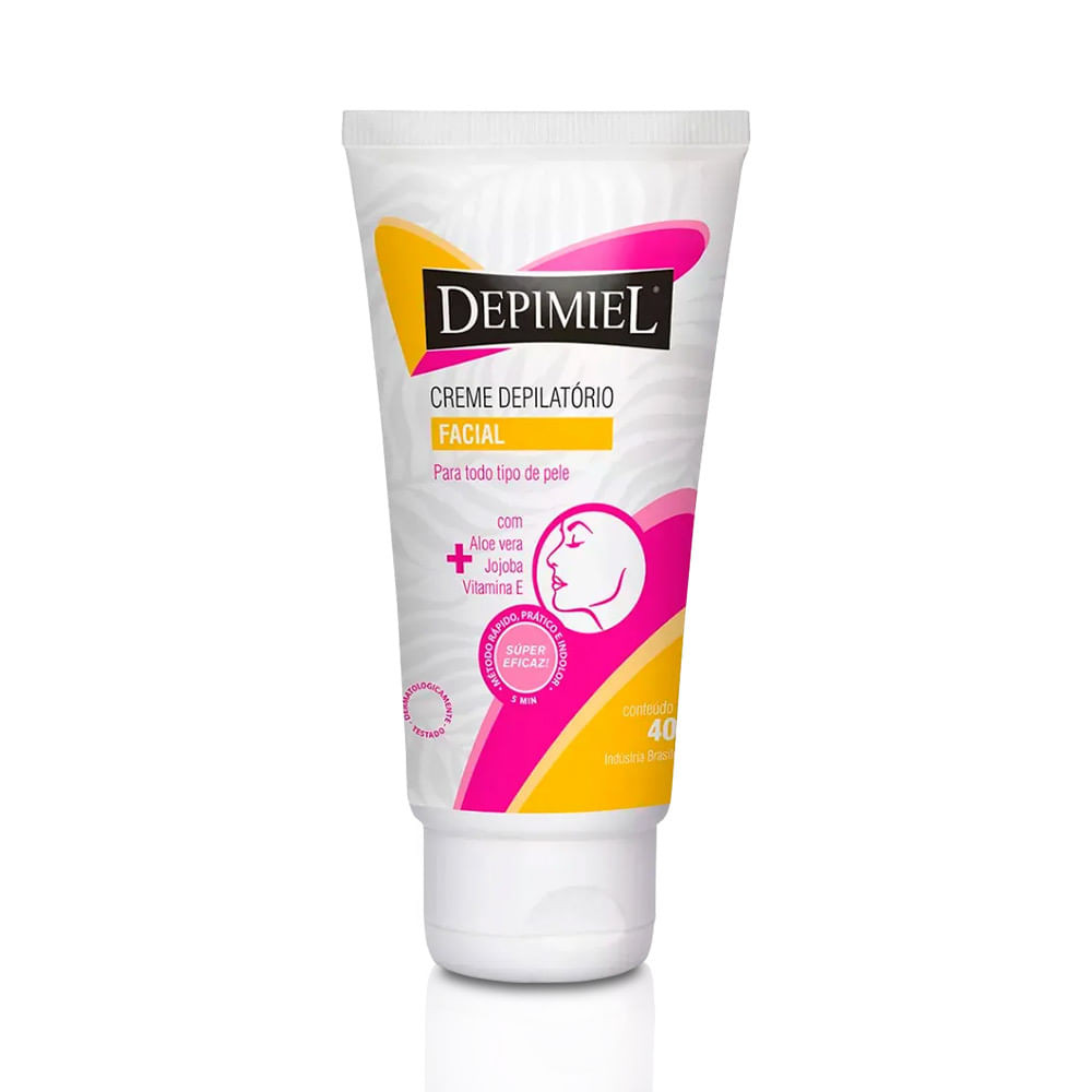 Creme Depilatório Facial Com Óleo de Jojoba e Aloe Vera Depimiel 40g Creme Depilatório Facial Com Óleo de Jojoba e Aloe Vera Depimiel 40g