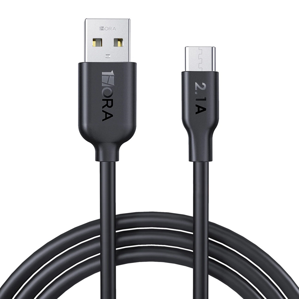 Cabo Usb C para Usb A 1Hora 2.1A Macho 1 Metro Preto Cabo Usb C para Usb A 1Hora 2.1A Macho 1 Metro Preto