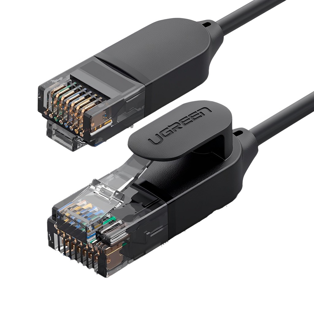 Cabo Rede Rj45 Cat6A UTP Ethernet Macho 0.5 Metro Preto Cabo Rede Rj45 Cat6A UTP Ethernet Macho 0.5 Metro Preto