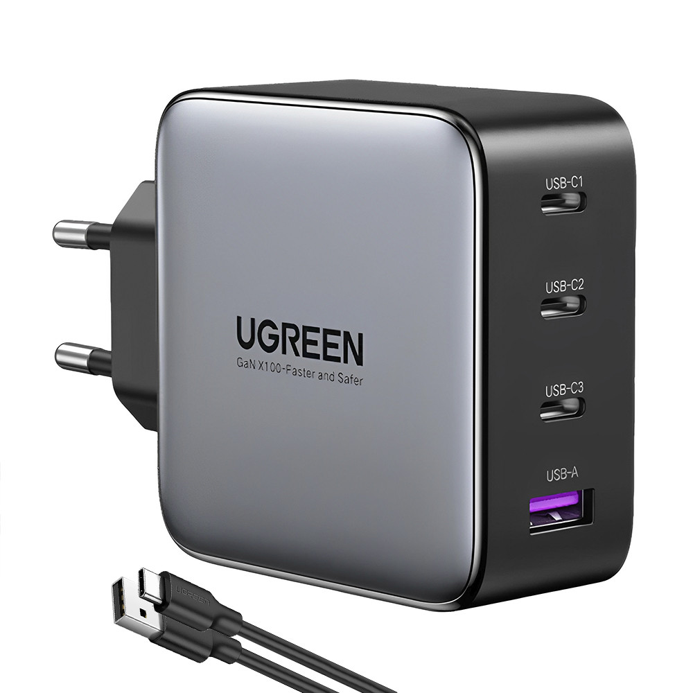 Carregador Parede Ugreen Usb A/C 100W + Cabo 1.5M +Cabo (K-7456-3082) Carregador Parede Ugreen Usb A/C 100W + Cabo 1.5M +Cabo (K-7456-3082)