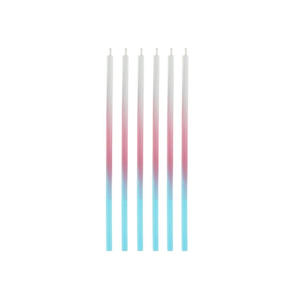 Vela Palito Dégradé Rosa e Azul Candy 15 cm – 1 unidade Pct. c/ 6 unds. – Silver Festas – Rizzo Vela Palito Dégradé Rosa e Azul Candy 15 cm – 1 unidade Pct. c/ 6 unds. – Silver Festas – Rizzo