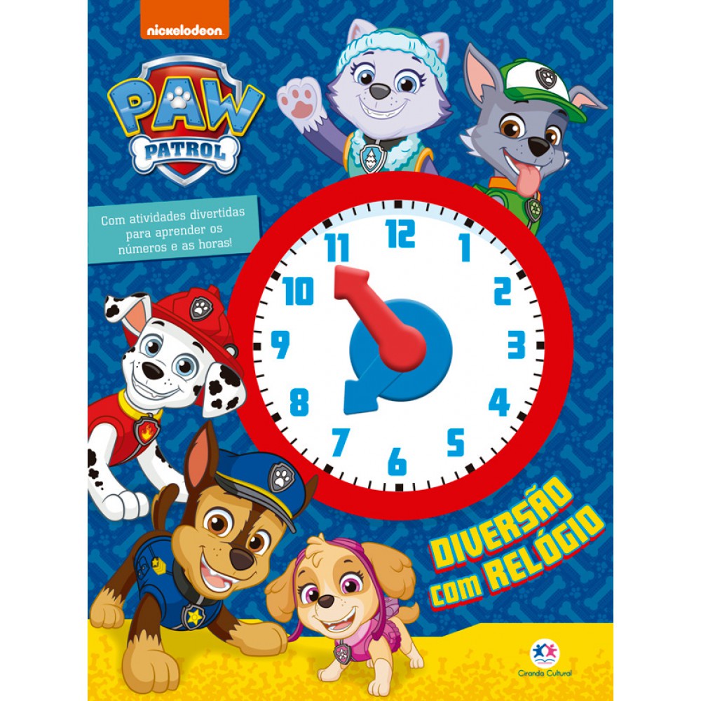 Livro – Patrulha Canina – Diversão com o relógio Livro – Patrulha Canina – Diversão com o relógio