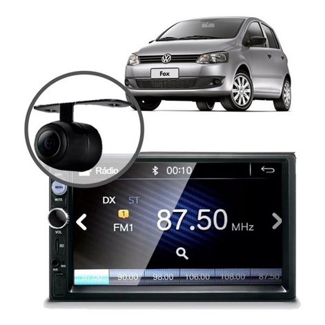 Central Multimídia Mp5 Fox 2011 Câmera Bluetooth Espelhamen Central Multimídia Mp5 Fox 2011 Câmera Bluetooth Espelhamen