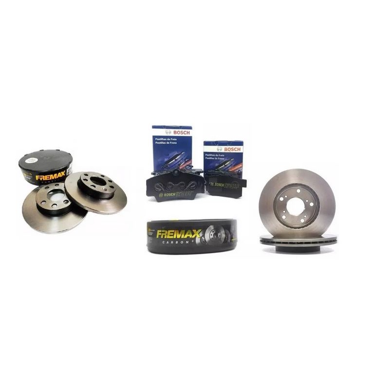 Kit Disco De Freio E Pastilha Dianteiro Traseiro  New Civic 2007 2008 2009 2010 2011 2012