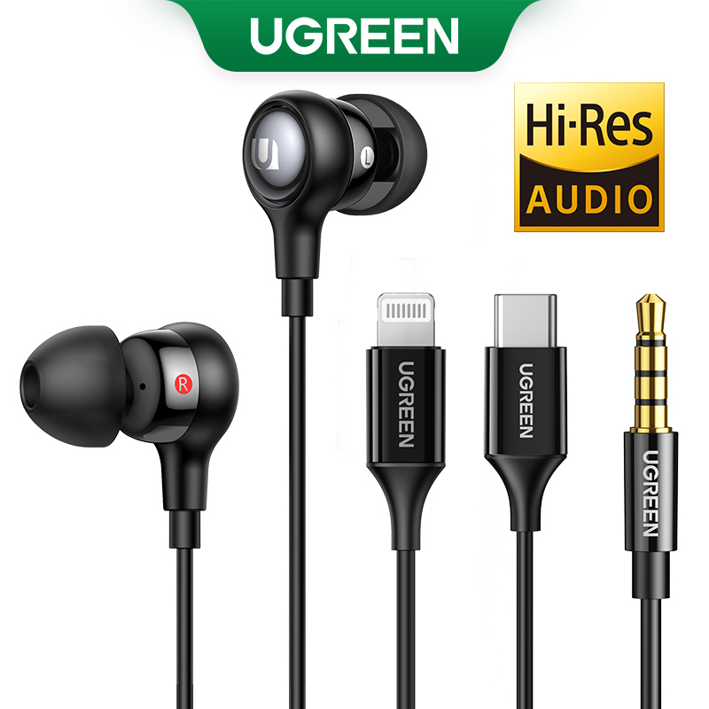 Fones De Ouvido UGREEN Aux Com Fio De 3,5 Mm Controle De Volume Isolamento De Ruído Microfone Para Android/MP4/iPhone 14 Fones De Ouvido UGREEN Aux Com Fio De 3,5 Mm Controle De Volume Isolamento De Ruído Microfone Para Android/MP4/iPhone 14
