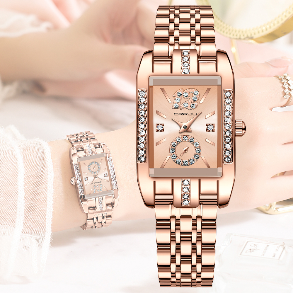 Novo Original CRRJU Relógios Mulher De Alta Qualidade Top Luxo Aço Inoxidável Quadrado Criativo Pequeno Discagem Moda Casual Negócios Esportivos Quartzo Analógico À Prova D’água 5017 X Novo Original CRRJU Relógios Mulher De Alta Qualidade Top Luxo Aço Inoxidável Quadrado Criativo Pequeno Discagem Moda Casual Negócios Esportivos Quartzo Analógico À Prova D’água 5017 X