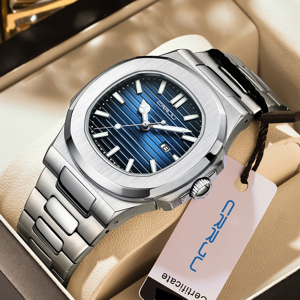 CRRJU Marca Relógio Masculino Casual Simples Esportes Relógio de Quartzo Impermeável 5018 X CRRJU Marca Relógio Masculino Casual Simples Esportes Relógio de Quartzo Impermeável 5018 X