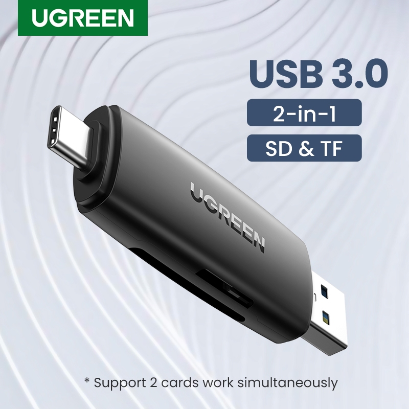 UGREEN USB Leitor De Cartão Tipo C Adaptador 3.0 Para SD Micro TF O Telefone Portátil OTG De Memória Inteligente UGREEN USB Leitor De Cartão Tipo C Adaptador 3.0 Para SD Micro TF O Telefone Portátil OTG De Memória Inteligente