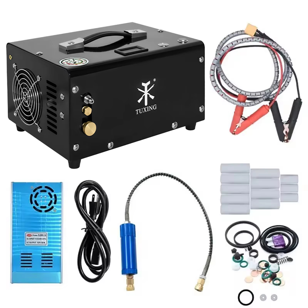 TUXING TXET061 300Bar 12V PCP Compressor De Ar Portátil De Alta Pressão Com Adaptador De Energia TUXING TXET061 300Bar 12V PCP Compressor De Ar Portátil De Alta Pressão Com Adaptador De Energia