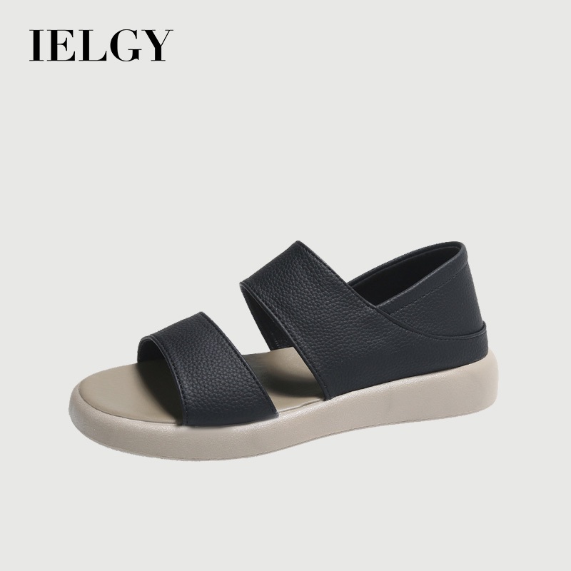 IELGY Sandálias De Verão Novas Lisas De Moda De Duas Costas Calcanhar Romano Sapatos De Praia Para Mulheres IELGY Sandálias De Verão Novas Lisas De Moda De Duas Costas Calcanhar Romano Sapatos De Praia Para Mulheres