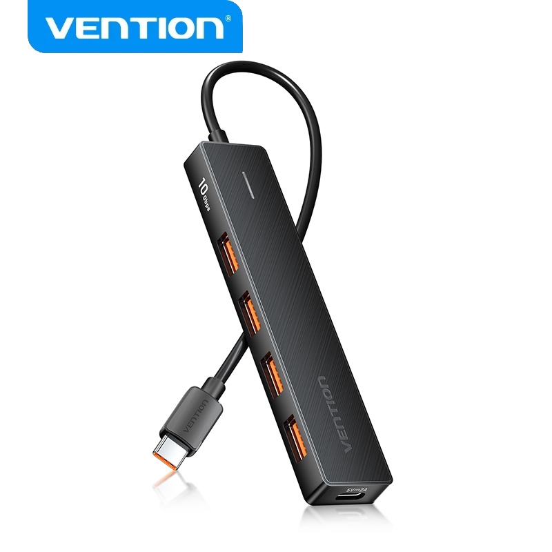 Vention USB C Hub 3.2 Gen Adaptador De 5 Portas Com Suporte Para HDD De 8 Tb Plug and Play PC , Laptop E Mac Vention USB C Hub 3.2 Gen Adaptador De 5 Portas Com Suporte Para HDD De 8 Tb Plug and Play PC , Laptop E Mac