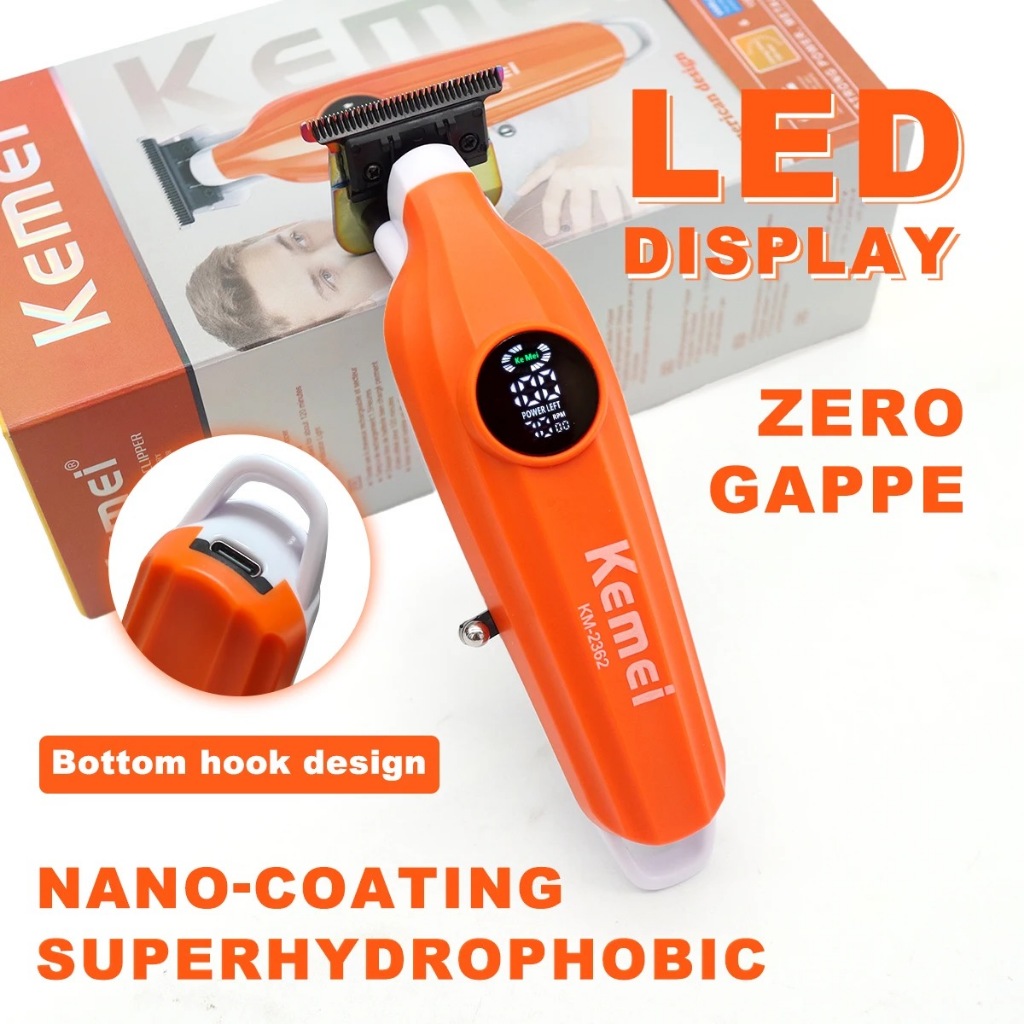 Kemei 2362 Profissional Zero Gaped Aparador De Cabelo Masculino Máquina De Cortar Superhydropóbico Nano-Revestimento Aca Kemei 2362 Profissional Zero Gaped Aparador De Cabelo Masculino Máquina De Cortar Superhydropóbico Nano-Revestimento Aca