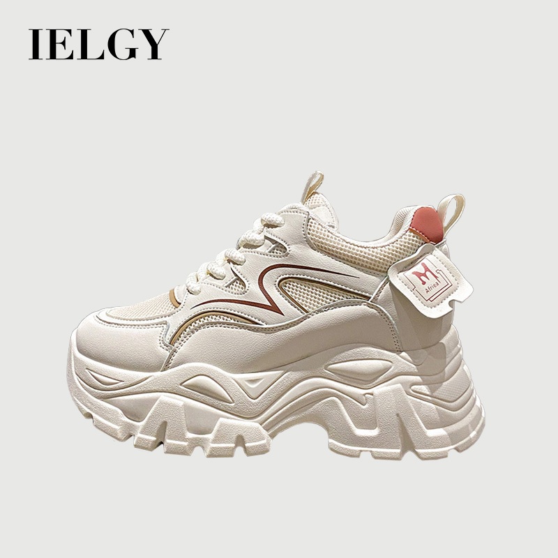 IELGY Sapatos Femininos Verão Malha Respirável Tênis Plataforma Sola Aumentar Altura Branca Pai IELGY Sapatos Femininos Verão Malha Respirável Tênis Plataforma Sola Aumentar Altura Branca Pai