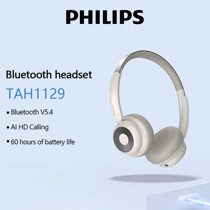 PHILIPS TAH1129 Fone De Ouvido Bluetooth Al HD Chamando Até Super Bateria De 60 Horas Fones Sem Fio 5.4 PHILIPS TAH1129 Fone De Ouvido Bluetooth Al HD Chamando Até Super Bateria De 60 Horas Fones Sem Fio 5.4