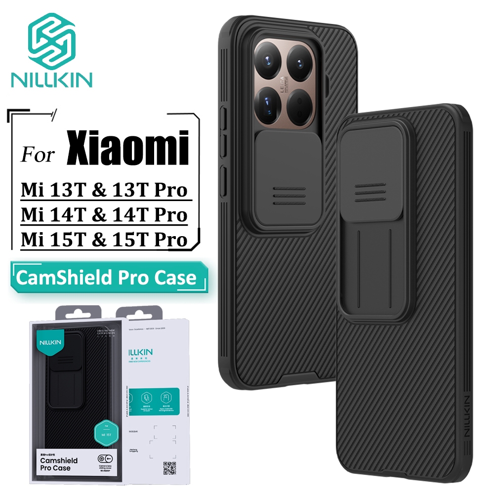 Nillkin Luxo CamShield Caso Para Xiaomi 15T Pro 14T Câmera Slider Geada À Prova De Choque Capa Traseira Nillkin Luxo CamShield Caso Para Xiaomi 15T Pro 14T Câmera Slider Geada À Prova De Choque Capa Traseira