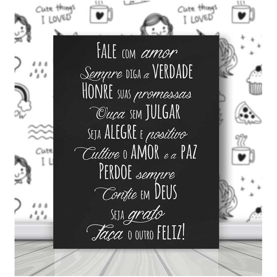 Quadro Decorativo – Fale Com Amor Quadro Decorativo – Fale Com Amor