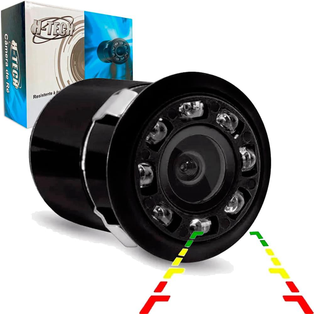 Câmera de Ré Automotiva Colorida Led Visão Noturna Traseira CR300