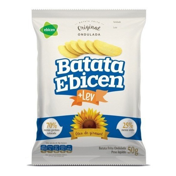 Batata Ondulada Tradicional Óleo De Girassol 50g Ebicen Batata Ondulada Tradicional Óleo De Girassol 50g Ebicen