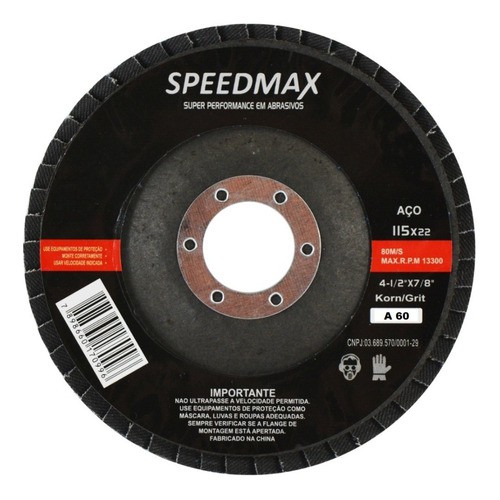 Disco De Lixa Flap 4.1/2 Grão 120 P/ Lixadeira Kit C/30 Pçs P/ Esmerilhadeira